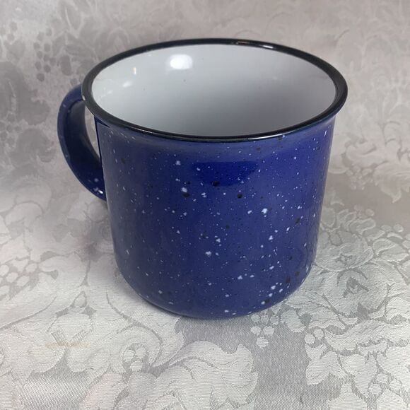 Blue Ceramic Tin Cup 16 Ounces - Picture 2 of 4